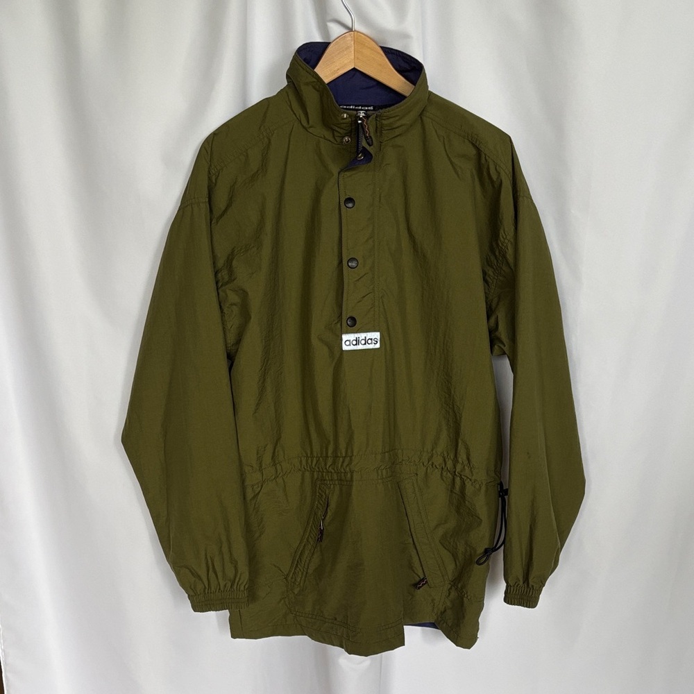 Adidas 90s Vintage Green Purple Colorblock Anorak Windbreaker Men’s M EUC
